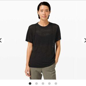 Lululemon All your boyfriend t-short sheer black PTP 19